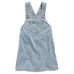 NWT Old Navy Prairie Floral Overall Denim Dress